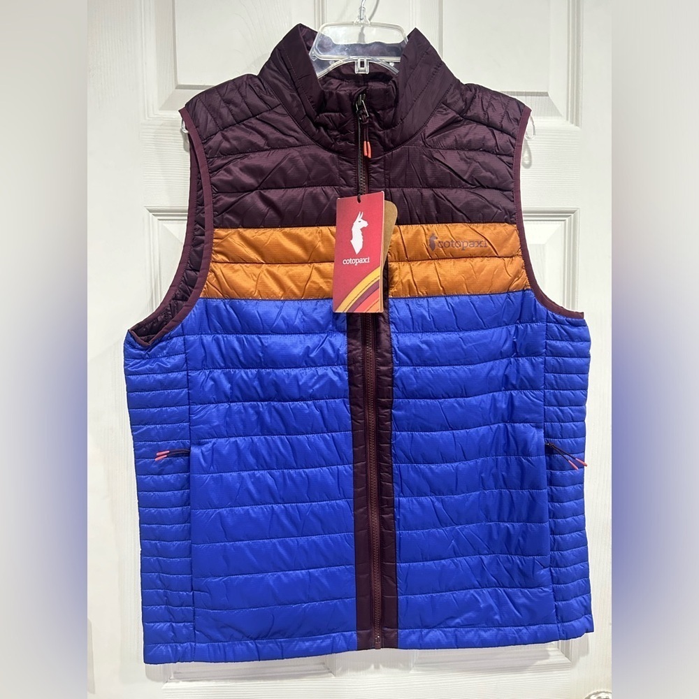 Cotopaxi Men's M Medium Capa Insulated Vest Wine Blue Violet Maroon NWT Puff